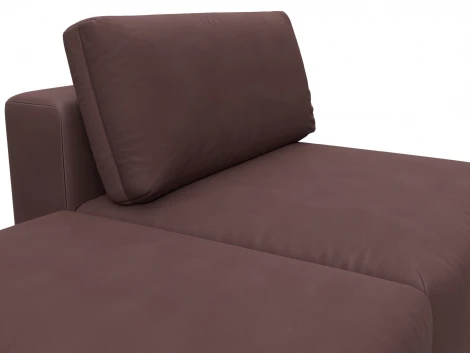 Модули диван и пуф Лига-060 НПБ (ЛДСП,Брус,Фанера,Замша/Бордовый) Лига Диванов 129598