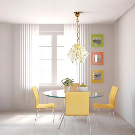 Подвесной светильник Arti Lampadari Roma E 1.3.P1 G (220V, хрусталь, на цепи)