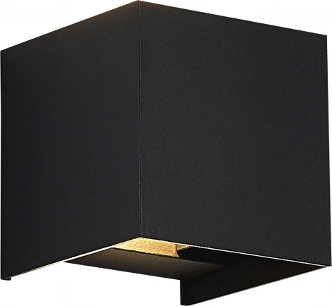 Настенный уличный светильник ST Luce Brik SL9513.401.01 черный/черный LED 1*10W (220V, куб, IP65)