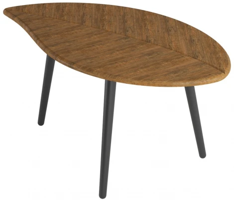 Стол журнальный Берли (12 мм) дуб американский/чёрный от фабрики Mebelik