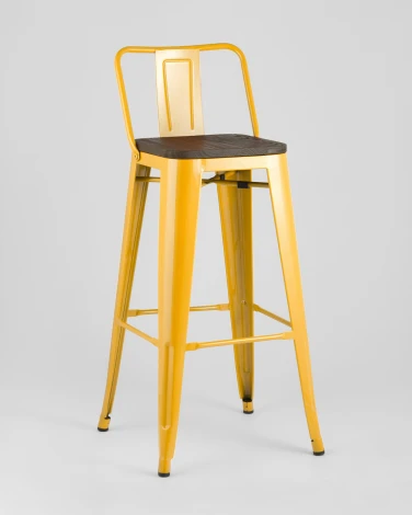 Стул барный Stool Group TOLIX WOOD со спинкой желтый УТ000001866