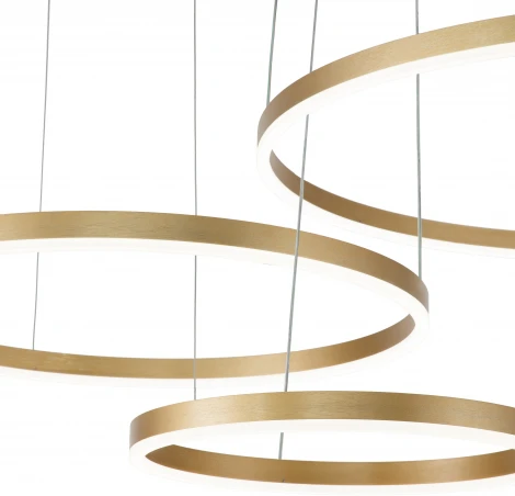 Подвесной светильник Galass V000013L (14001/3P Gold) (LED, 220V, пульт управления, на тросе, кольцо)
