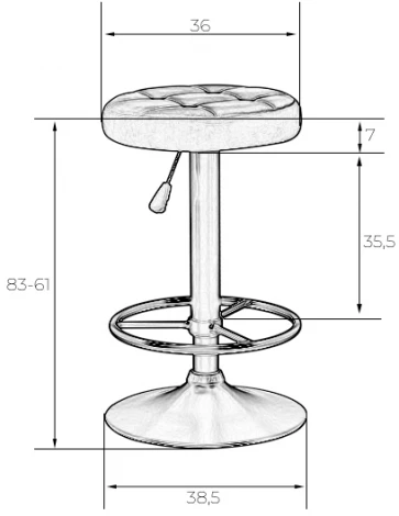 Табурет барный DOBRIN BRUNO GOLD (пудрово-розовый велюр (MJ9-32)) 5008_GoldBase-LM GOLD, цвет сиденья пудрово-розовый (MJ9-32), основания золото