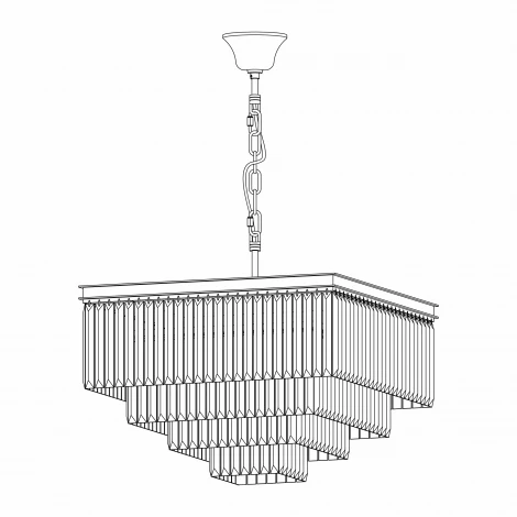 Подвесная люстра ярусная каскадная Citilux Мартин CL332241 (220V, хрусталь, на цепи)