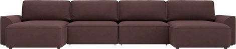 Диван п-образный Лига-048 НПБ лонг Лига Диванов (Замша) арт.128360
