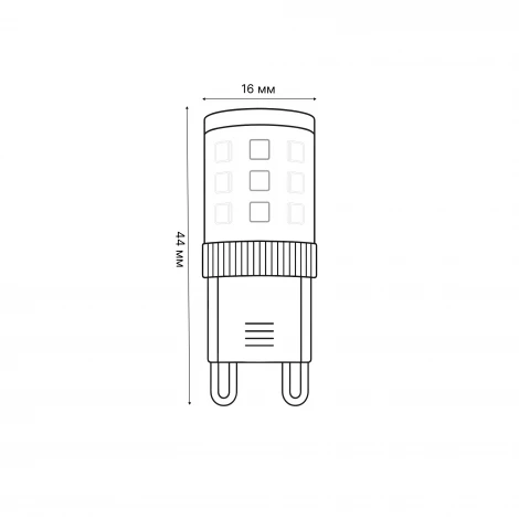 Лампа светодиодная, прозрачная. теплый белый свет 3000K Volpe Optima LED-JCD-4,5W/3000K/G9/CL/SLS