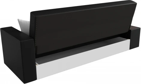 Диван-книжка Лига-020 стол слева (Черный,Белый/Экокожа) Лига Диванов арт.118544L