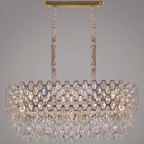 Подвесная люстра хрустальная Reluce 00995-0.4-10L MX GD