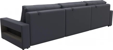 Диван прямой с полками Лига-053 НПБ Лонг Лига Диванов (Экокожа) арт.128921