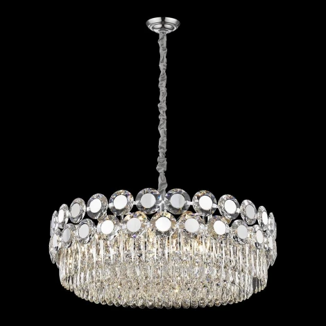 Подвесная люстра Wertmark Claudia WE134.25.103 (220V, хрусталь, на цепи, круглые)