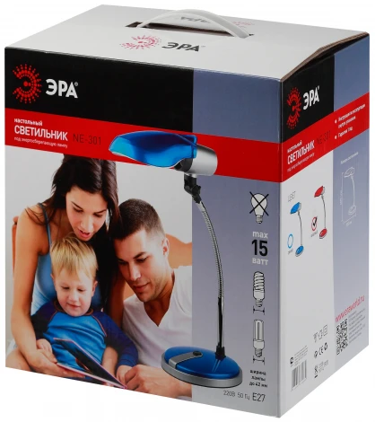 Интерьерная настольная лампа Эра NE-301-E27-15W-GR (для детской, 220V, выключатель)