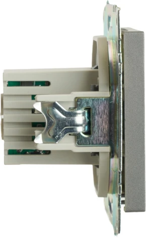 Розетка с USBх2 (графит) Stekker Катрин 49422