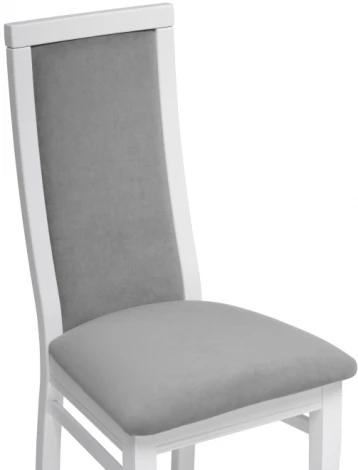 Деревянный стул Woodville Давиано серый велюр / белый 515977