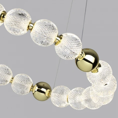 Подвесной светильник Odeon Light Crystal 5008/60L золотой/металл/акрил LED 60W 4000K 5058лм (220V, на тросе, шарики, бусы)