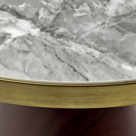 Кофейный столик Vision диам.40см x 54см, металл под дерево, керамика Bradexhome арт.FR 1036