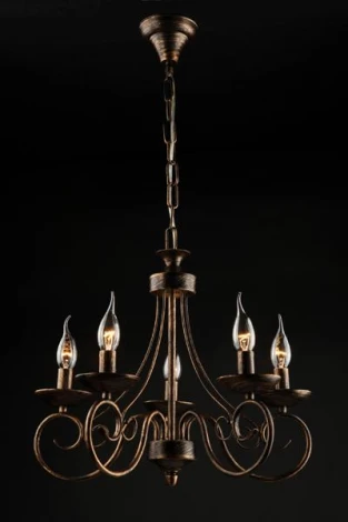 Подвесная люстра Eurosvet 22404 22404/5 черный с золотом