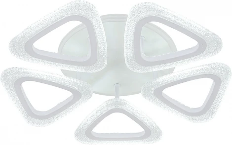 Потолочная люстра светодиодная Escada Candy 10300/5LED BL 50Вт, с ПДУ, металл/акрил, белый/прозрачный