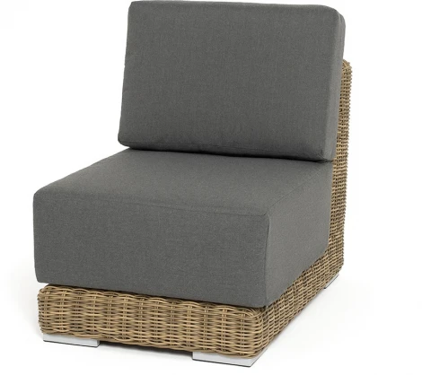 "Капри" модуль диванный прямой с подушками, цвет соломенный 4SIS арт.УТ-00009387