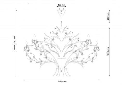 Подвесная люстра Lucia Tucci Fiori Di Rose 1770.24