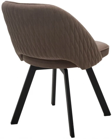 Стул DUNA 360 град. поворот. B5 Капучино, велюр / черный каркас, М-City