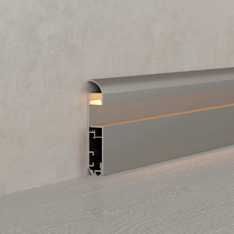 Профиль PLINTUS-H80-2000 ANOD (Arlight, Алюминий) 046390