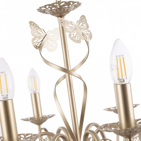 Подвесная люстра Arte Milano AM346179 346179/6 CG (220V, подвески, на цепи, подсвечник, свеча)