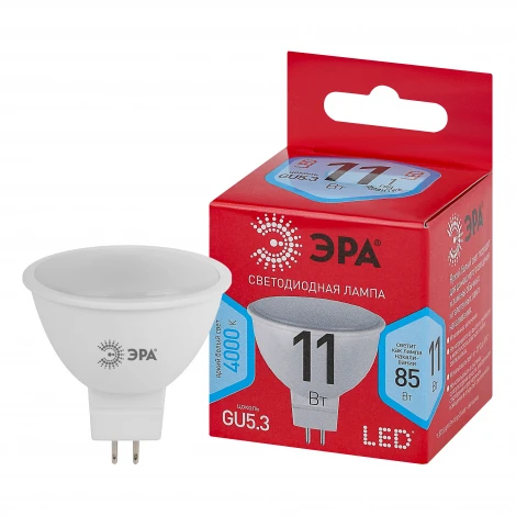Лампочка светодиодная GU5.3 11W ЭРА LED MR16-11W-840-GU5.3 R