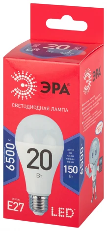 Лампочка светодиодная E27 20W ЭРА LED A65-20W-865-E27 R