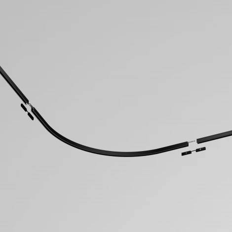 Коннектор радиусный D600 накладной Levity черный Maytoni Accessories for tracks Levity TRA184-R600-11B (24V)