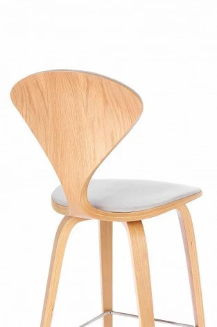 Барный стул Cherner с обивкой Светло-серая ткань