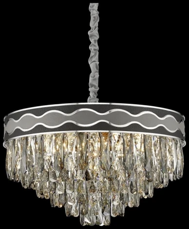 Подвесная люстра каскадная Wertmark Calista WE135.12.103 (220V, хрусталь, на цепи)
