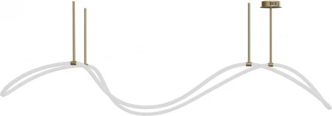 Потолочная люстра на штанге с гибким неоном Lightera Nyasa LE117L-150GB Wi-Fi (LED, 220V, управление смартфоном, голосовое управление, умный дом - Алиса, Tuya Smart, Маруся, Smart Life, Экосистема Сбер)