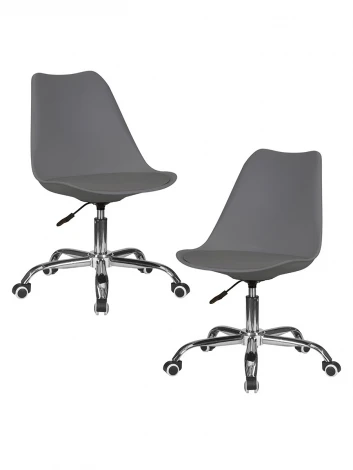 Набор 2 шт офисное кресло для персонала DOBRIN MICKEY (темно-серый)