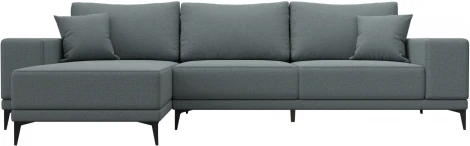 Диван угловой Льюес левый (Серый/Рогожка) Лига Диванов арт.124724L