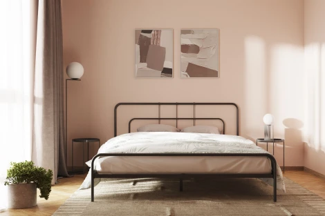 Кровать 140, чёрный Форвард Модена 102140