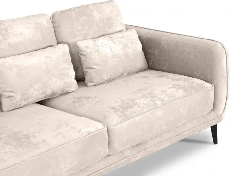 Диван Amsterdam трехместный ОГОГО (арт.786588), (Ткань,Велюр/Бежевый)
