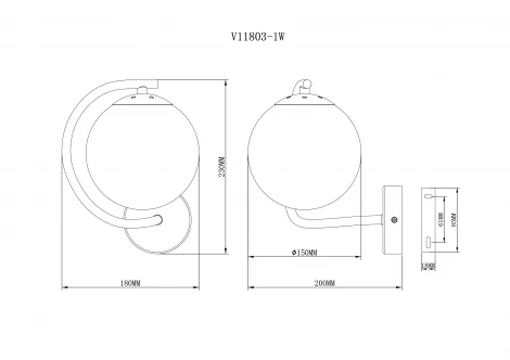 Бра Moderli Circle V11803-1W