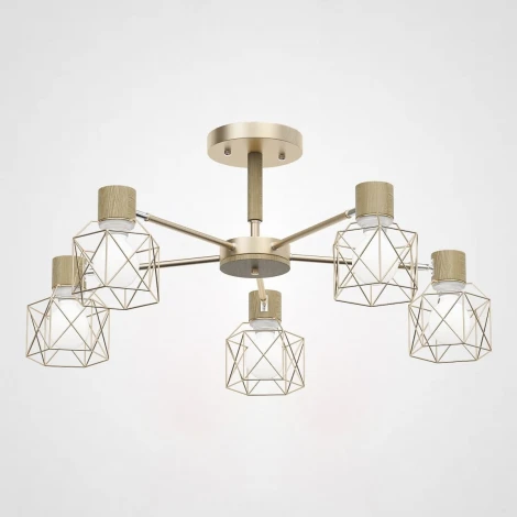 Потолочная люстра на штанге Corf B3 Champagne 5 Lamps ImperiumLoft Corf-B01 (189487-26) (220V)