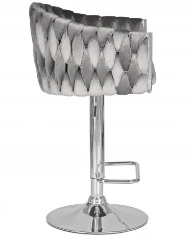 Стул барный DOBRIN MARCEL (серый велюр (MJ9-75))