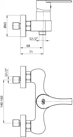 Смеситель GPD Atros MDB65 для душа