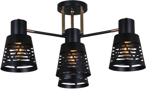 Потолочная люстра на штанге Reluce 06074-3.3-04 BK+FG (220V)