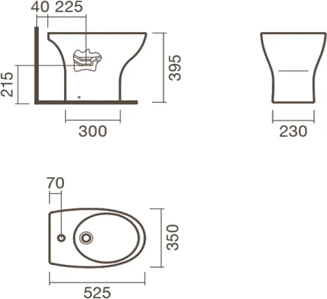 Биде напольное Sanitana Pop