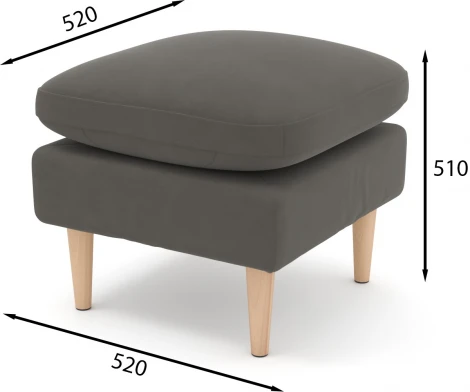 Пуф Arsko Корс каменный велюр