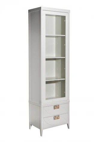 151SV-000021 Шкаф-витрина 1 стеклянный фасад с тумбой прикроватной с 2-мя ящиками Garda Decor