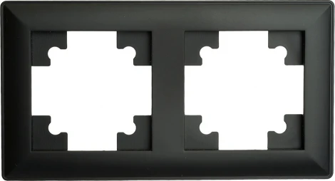 Рамка на 2 поста (черный) Stekker Катрин 39813