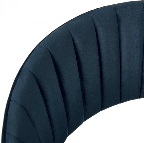 Комплект из 2-х стульев полубарных Turin синий с золотыми ножками Bradexhome арт.FR 0909P