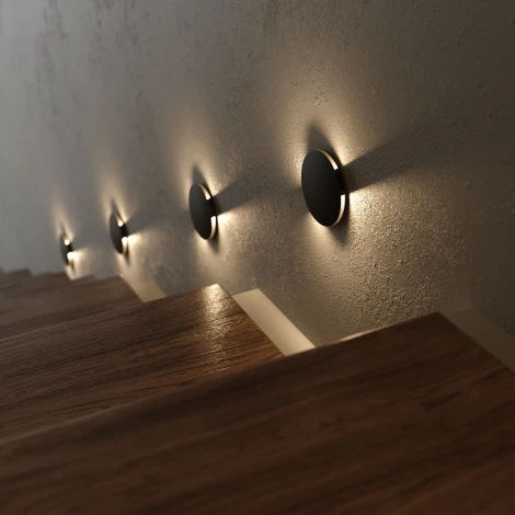 Подсветка для лестниц и ступеней встраиваемая Elektrostandard Step MRL LED 1119 черный (220V, круглые)
