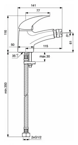 Смеситель Vidima Орион BA002AA для биде