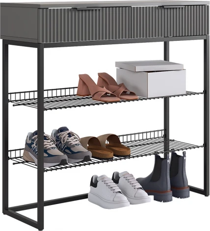 Обувница Классная 1 Mebelson (ЛДСП,Металл/Графит,Черный) арт.172188,3324