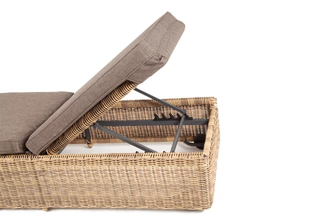 Шезлонг с подушкой, цвет соломенный 4SIS Рим YH-L1032W-1